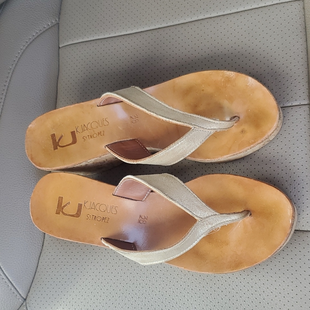 - Kjacques St Tropez Diorite wedge sandal size 38 US 7.5